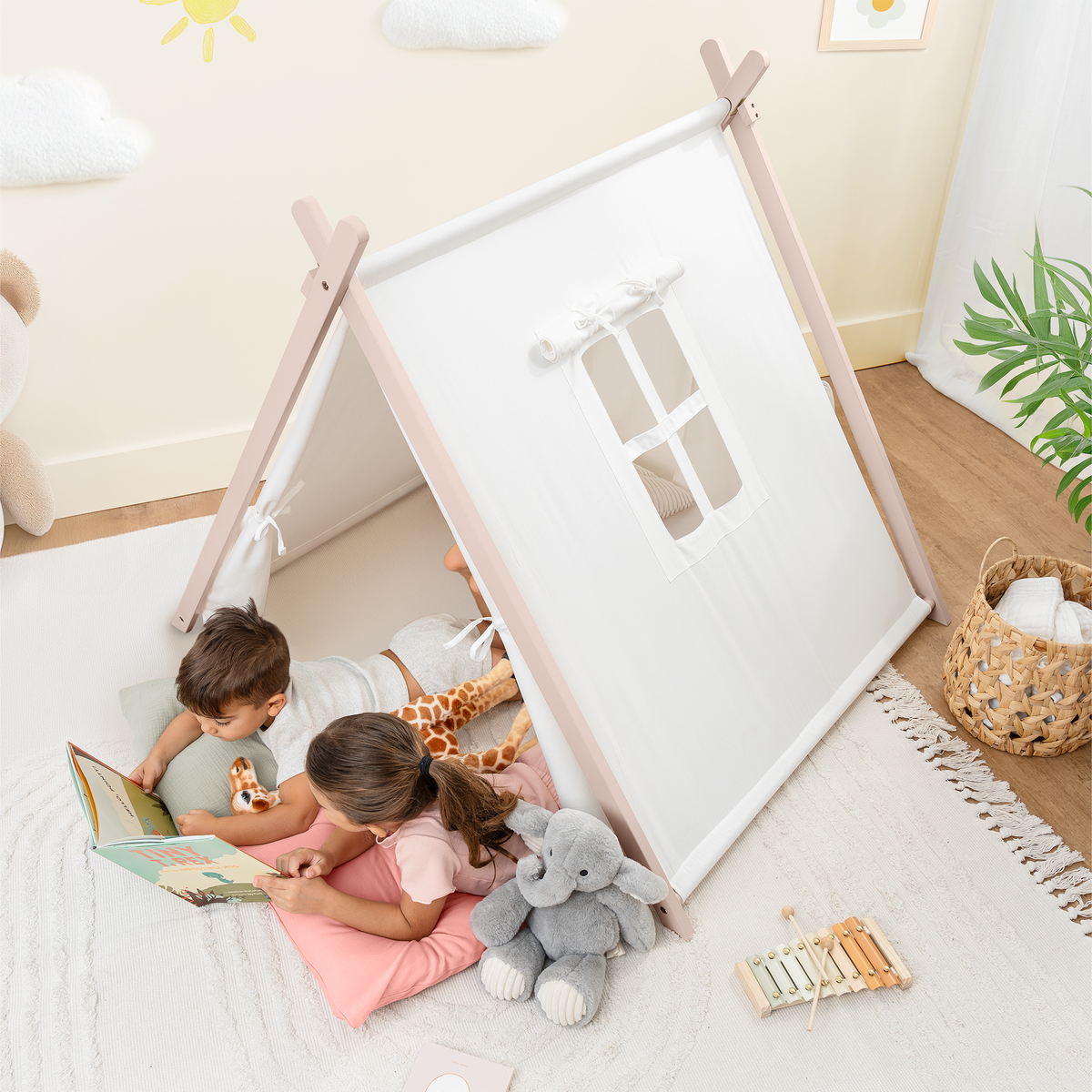 Kids Indoor Play Tent in Blush