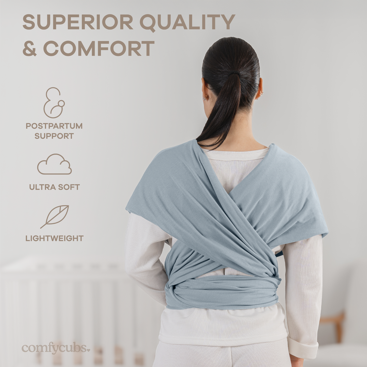 Baby Wrap Carrier in Pacific Blue