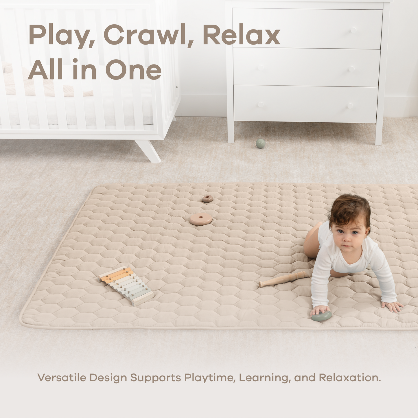 Play Mat with Non-Slip Bottom in Sand