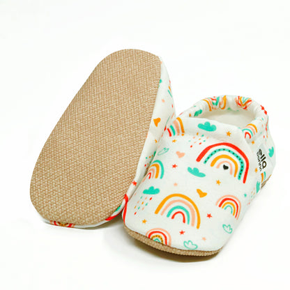 Ella Bonna Non-Slip Sole Rainbow Baby Booties, Home Boot Slippers Nursery Shoes