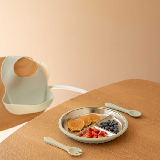 Stainless Steel Baby Feeding Set 6+ Months- Sage Green
