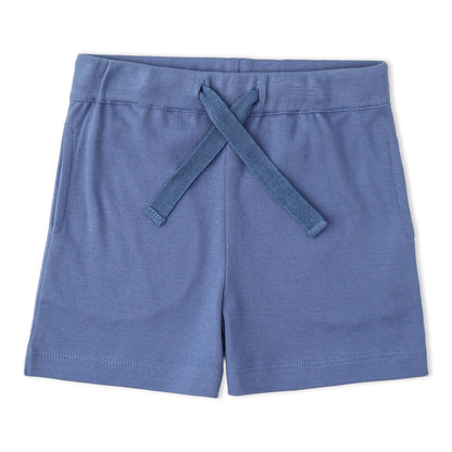Organic Polo Shirt & Shorts Set - Slate