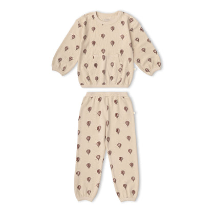 Organic Tee & Pant Slouch Set - Ballon Voyage