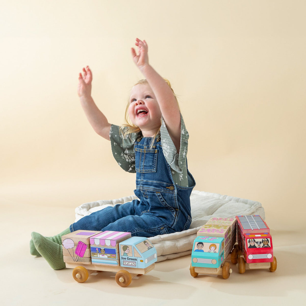 Shape Recognition Stackable Puzzle Truck - Ice Cream Truck | Printed in the USA 🇺🇸