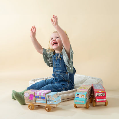 Shape Recognition Stackable Puzzle Truck - Ice Cream Truck | Printed in the USA 🇺🇸