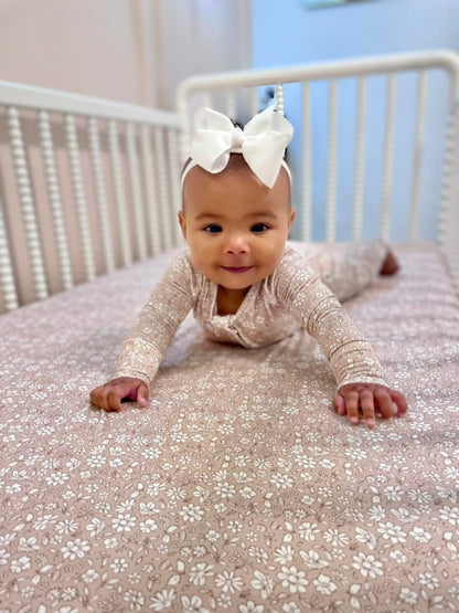 Dainty Ditsy Bamboo Crib Sheet