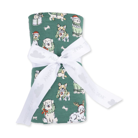 Christmas Dogs Uni - Bamboo - Swaddle Blanket