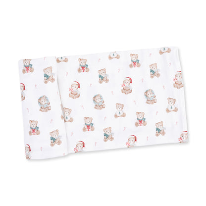 Christmas Teddy Bears Uni - Bamboo - Swaddle Blanket