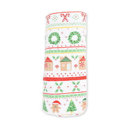 Gingerbread Fair Isle Uni - Bamboo - Swaddle Blanket