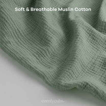Muslin Nursing Cover, Pack of 2 in Fern and Pacific Blue