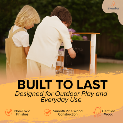 Avenlur Woodland Mud Kitchen – Montessori Outdoor Wooden Play Kitchen