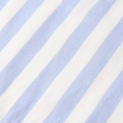 Organic Collared Romper - Blue Stripes