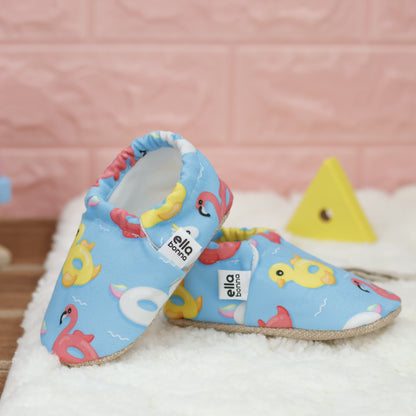 Ella Bonna Non-Slip Sole Duck Patterned Baby Booties, Home Boot Slippers Nursery Shoes