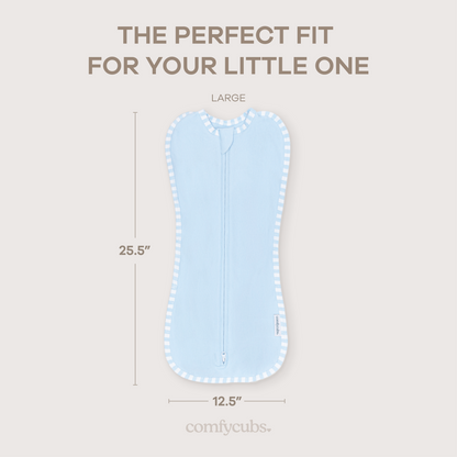Easy Zipper Swaddle Blankets in Blue