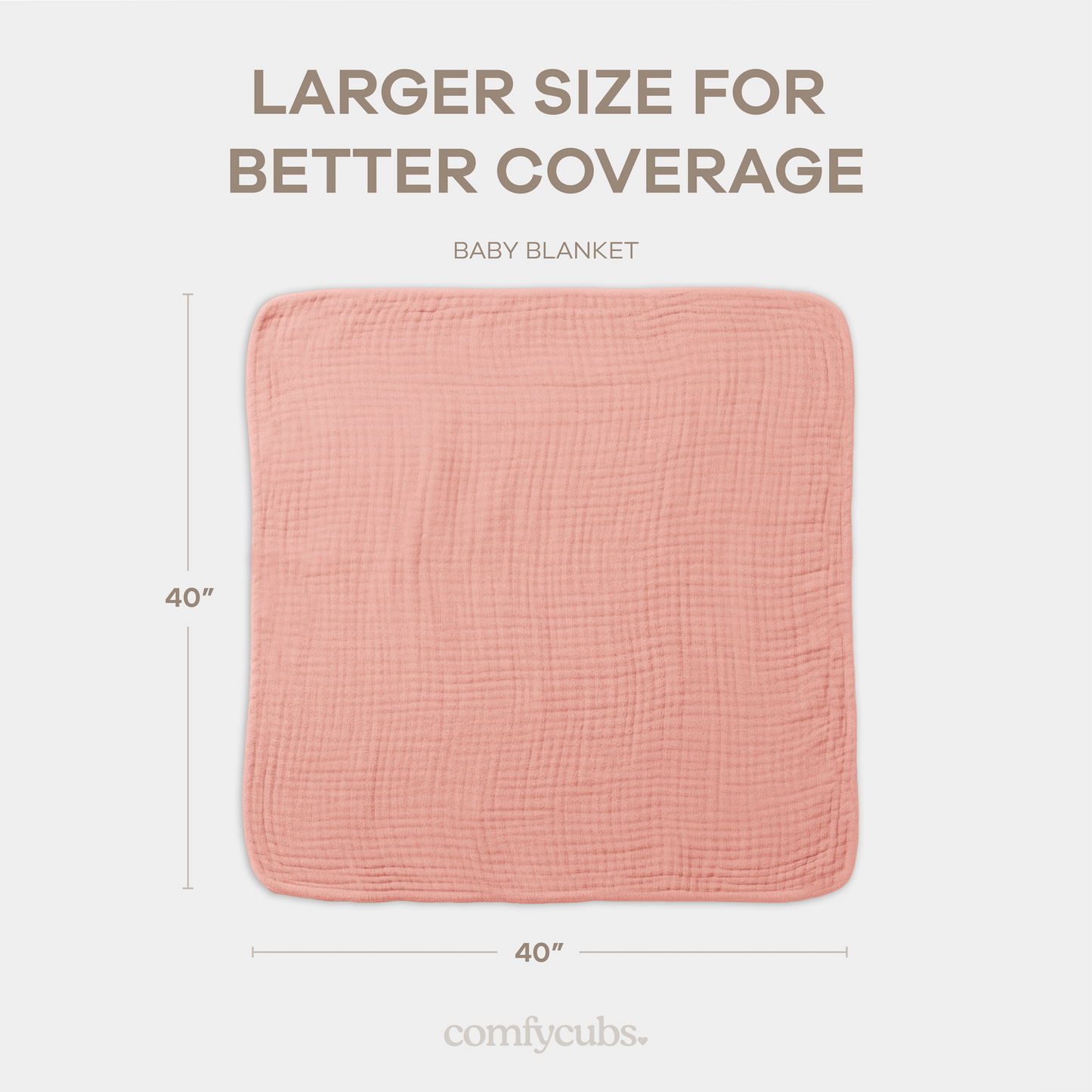 Baby Muslin Blanket in Bold Blush