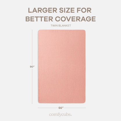 Adult Muslin Blanket in Bold Blush