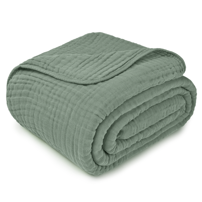 Adult Muslin Blanket in Fern
