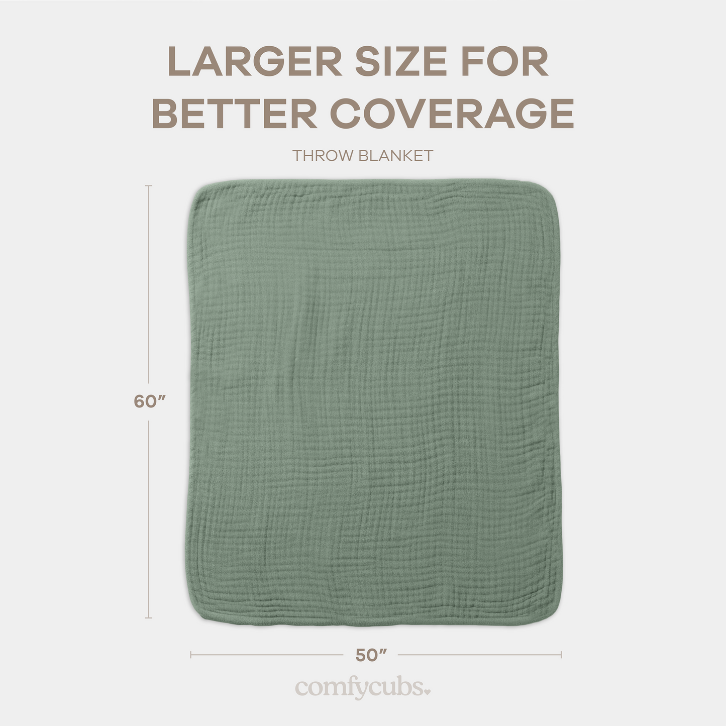 Adult Muslin Blanket in Fern
