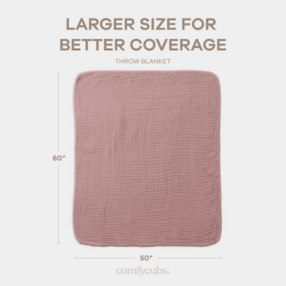 Adult Muslin Blanket in Mauve