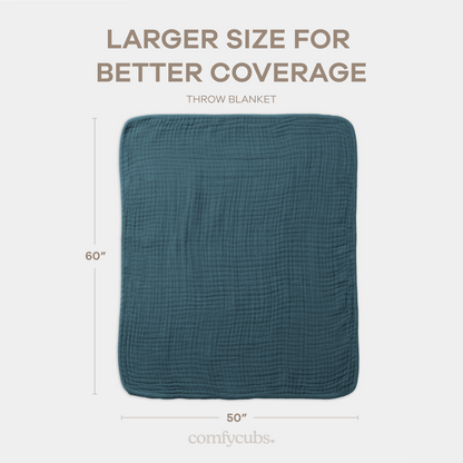 Adult Muslin Blanket in Neptune