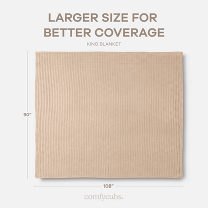 Adult Waffle Blankets in Blush