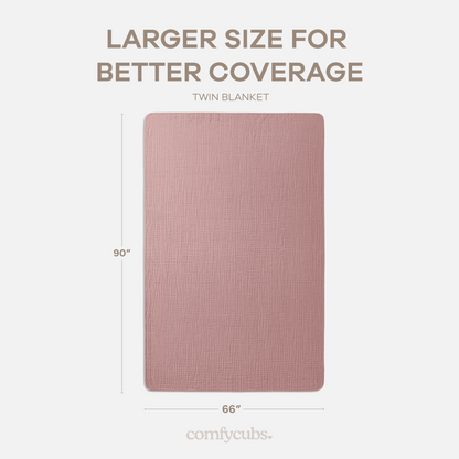 Adult Muslin Blanket in Mauve