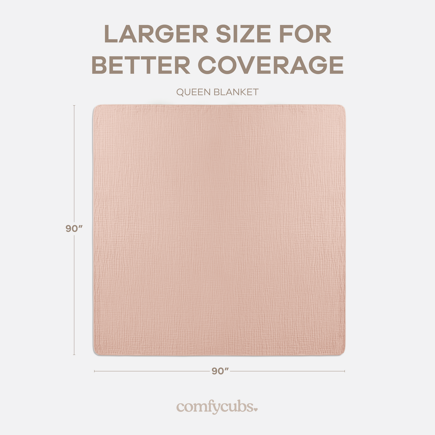 Adult Muslin Blanket in Blush