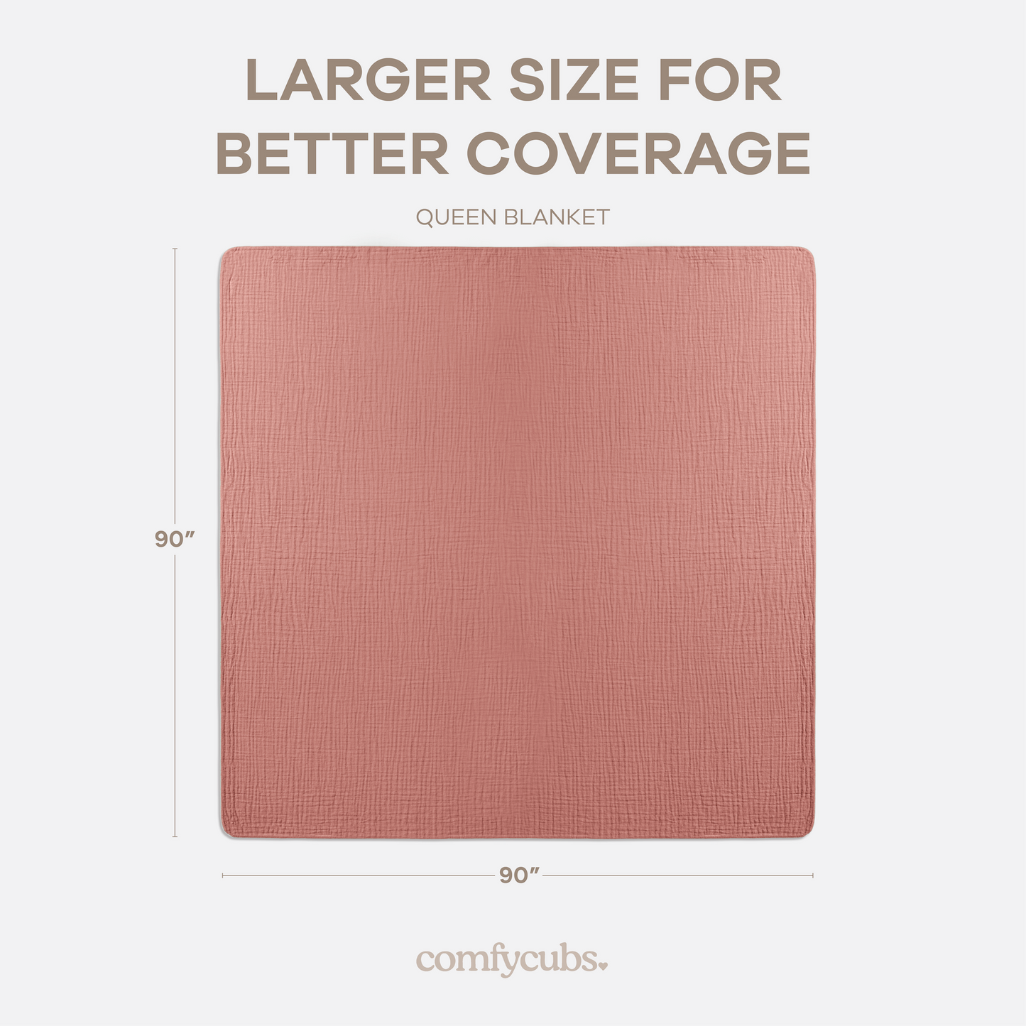 Adult Muslin Blanket in Dusty Rose
