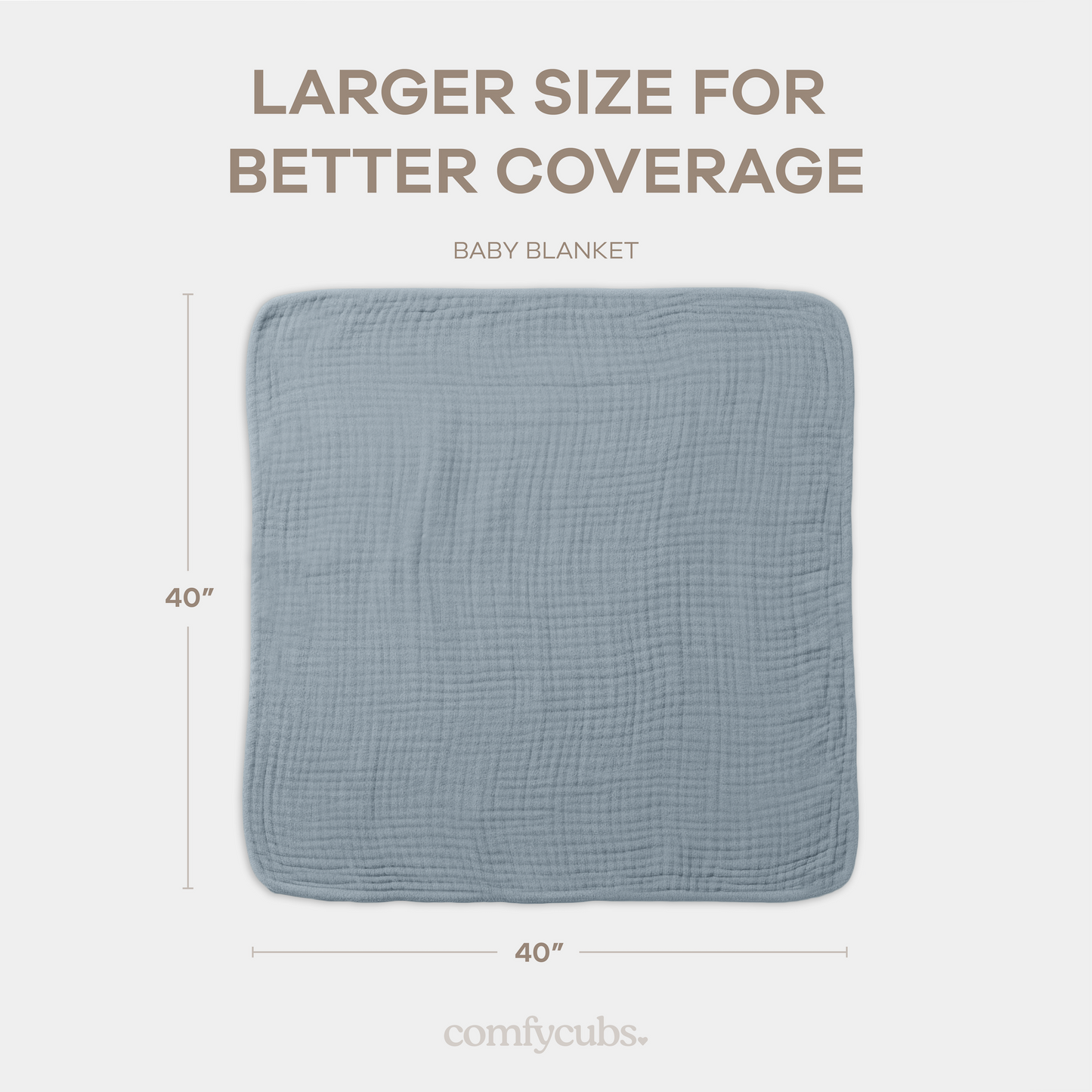 Baby Muslin Blanket in Pacific Blue