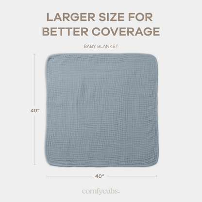 Baby Muslin Blanket in Pacific Blue
