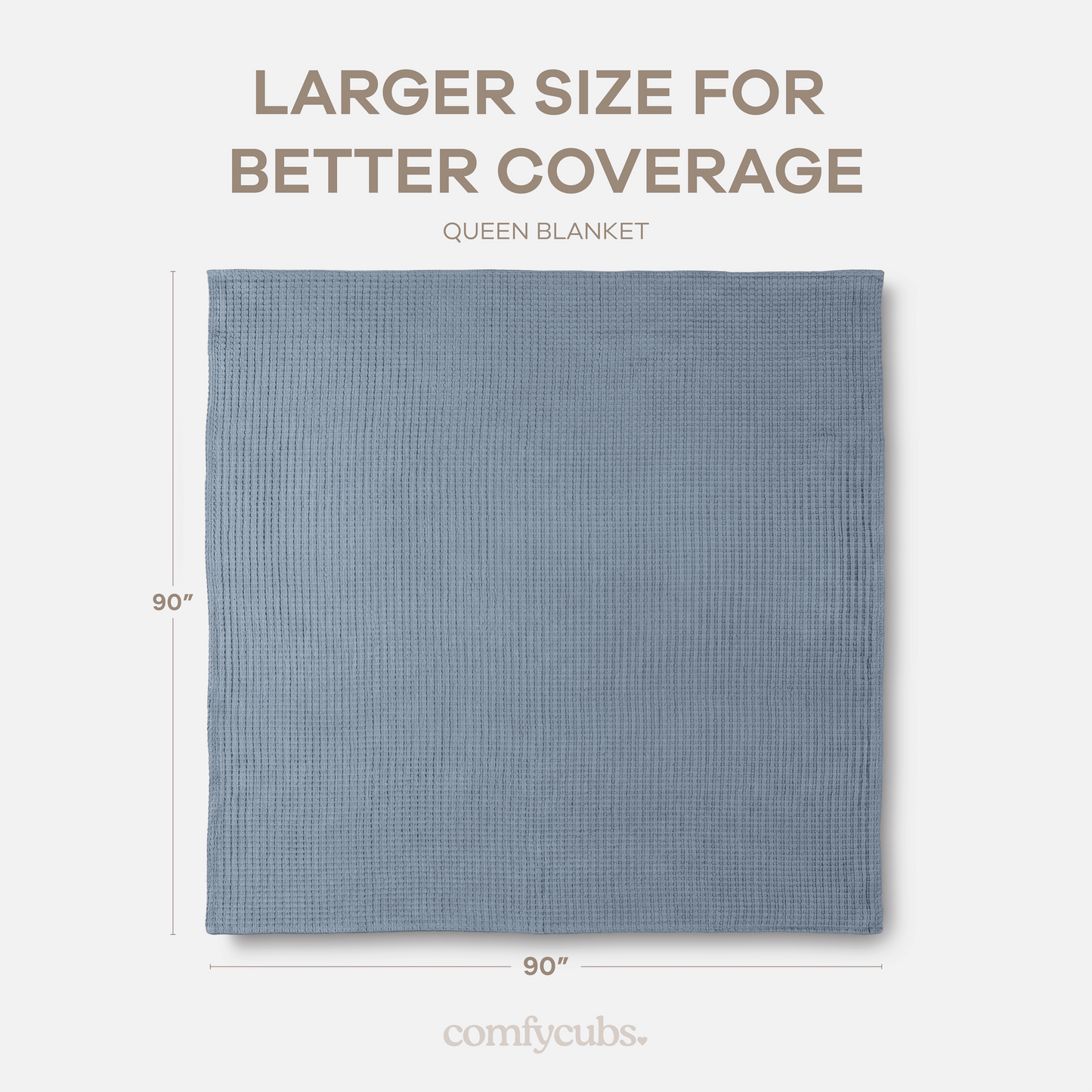Adult Waffle Blankets in Pacific Blue