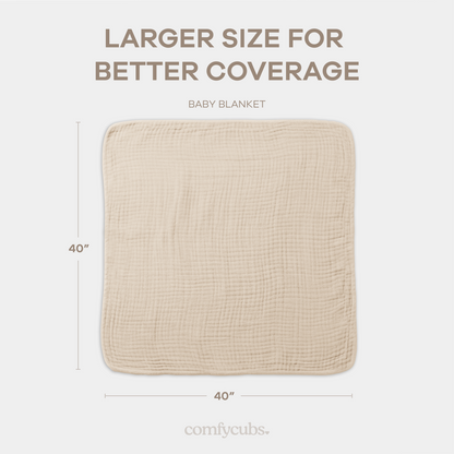 Baby Muslin Blanket in Sand