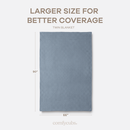 Adult Waffle Blankets in Pacific Blue