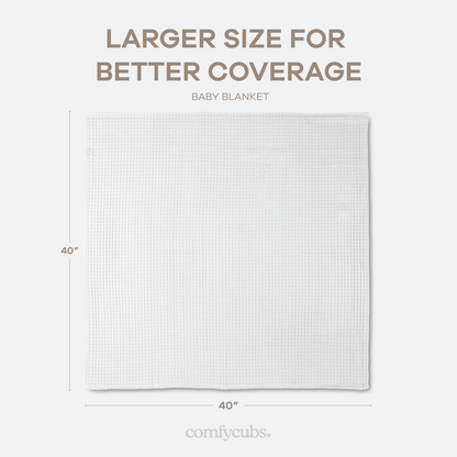 Baby Waffle Blankets in White