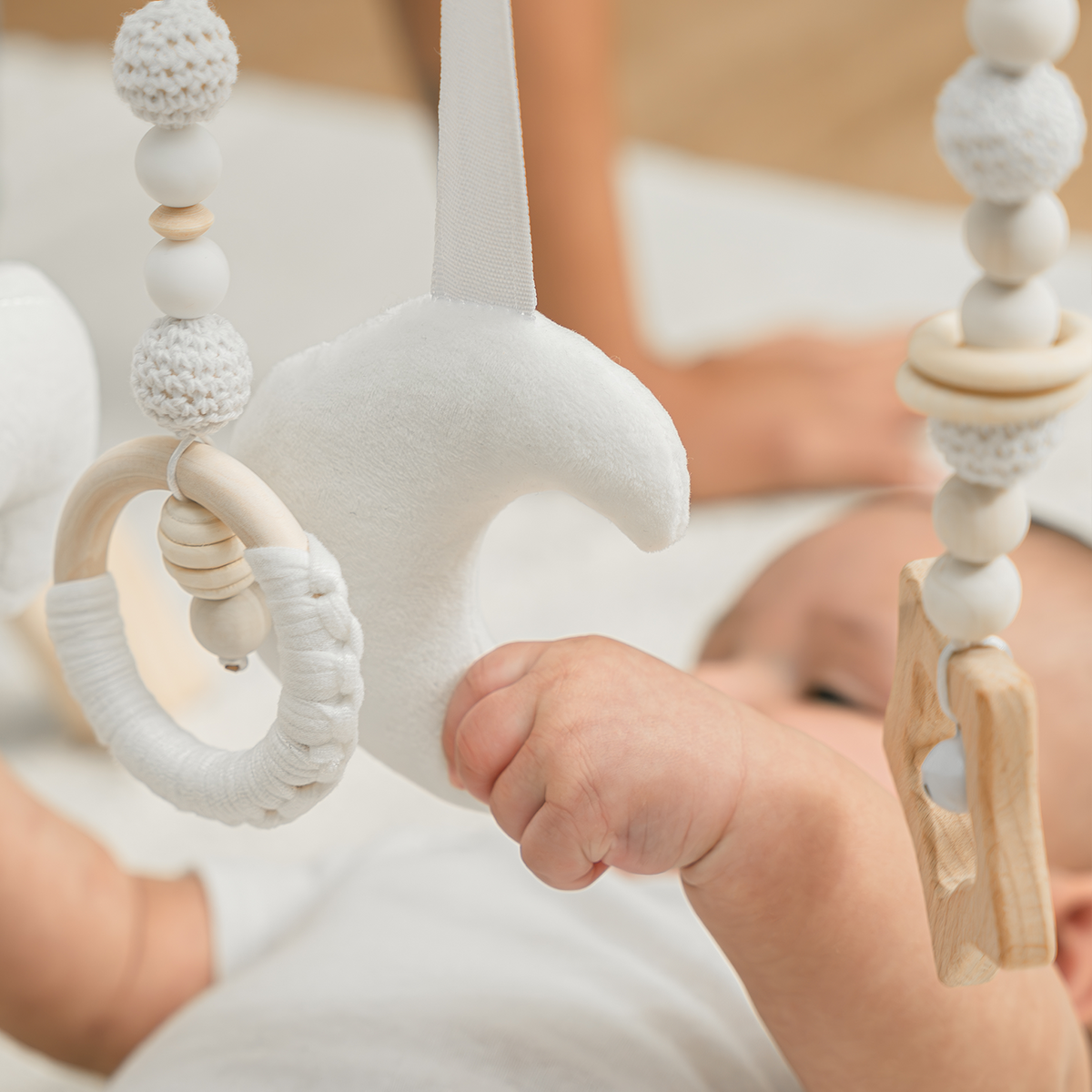 Baby Play Gym in Natural Wood