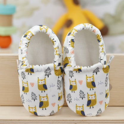 Ella Bonna Non-Slip Sole Bird Patterned Baby Booties, Home Boot Slippers Nursery Shoes