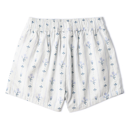 Organic Smocked Top & Shorts Set - Blue Vines