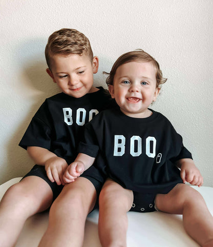 BOO Ghost Oversized Tee or T-Shirt Romper