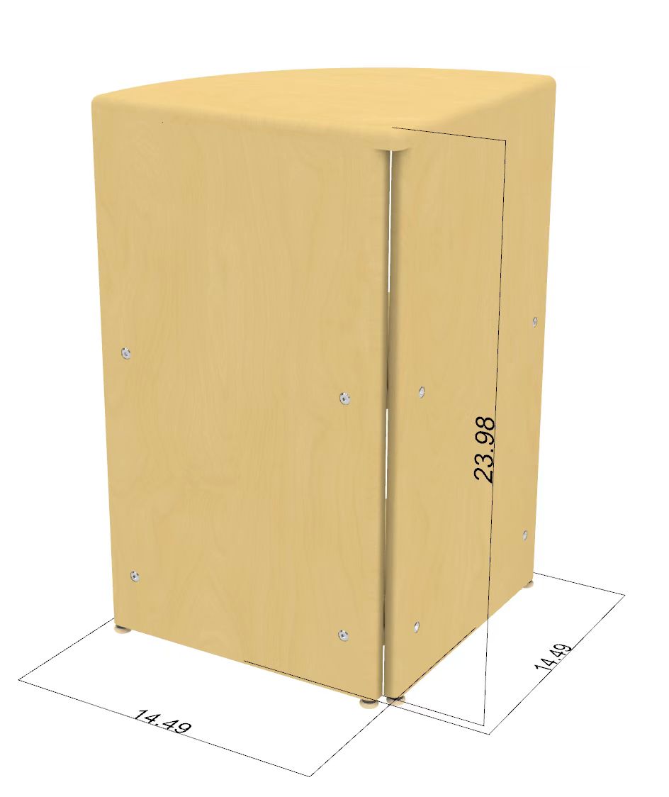 Montessori Classroom Corner Shelf - 24" Tall