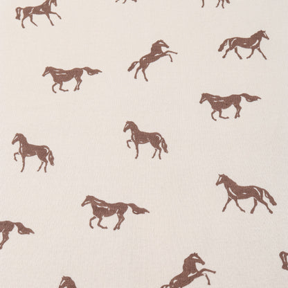Organic Drop Shoulder Tee & Shorts Set - Horses