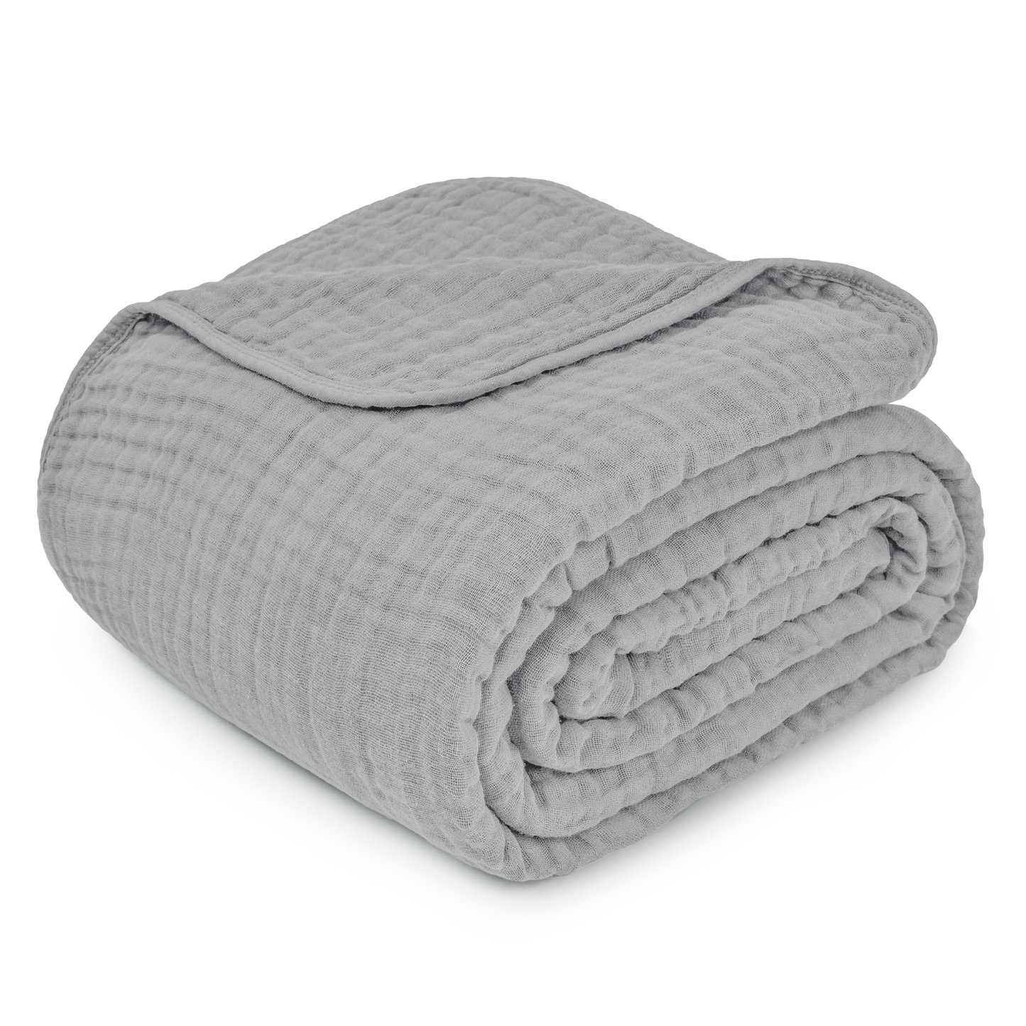 Adult Muslin Blanket in Heather Blue