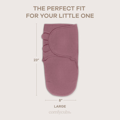 Easy Swaddle Blankets in Blush, Mauve, Mulberry, Pack of 3