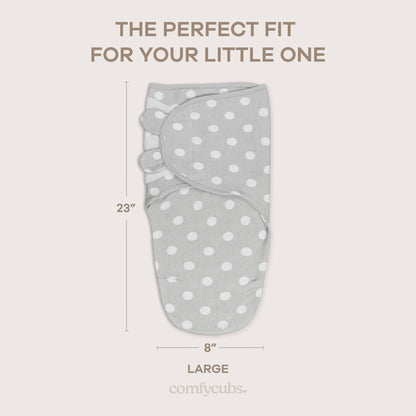 Easy Swaddle Blankets in Grey, Pack of 3