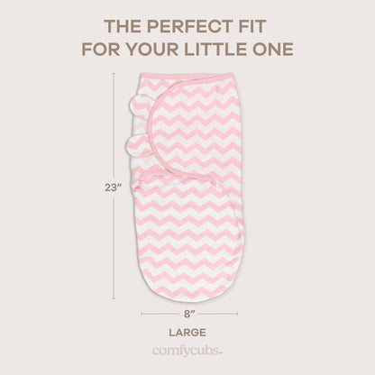 Easy Swaddle Blankets in Pink, Pack of 3