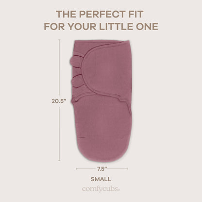 Easy Swaddle Blankets in Blush, Mauve, Mulberry, Pack of 3
