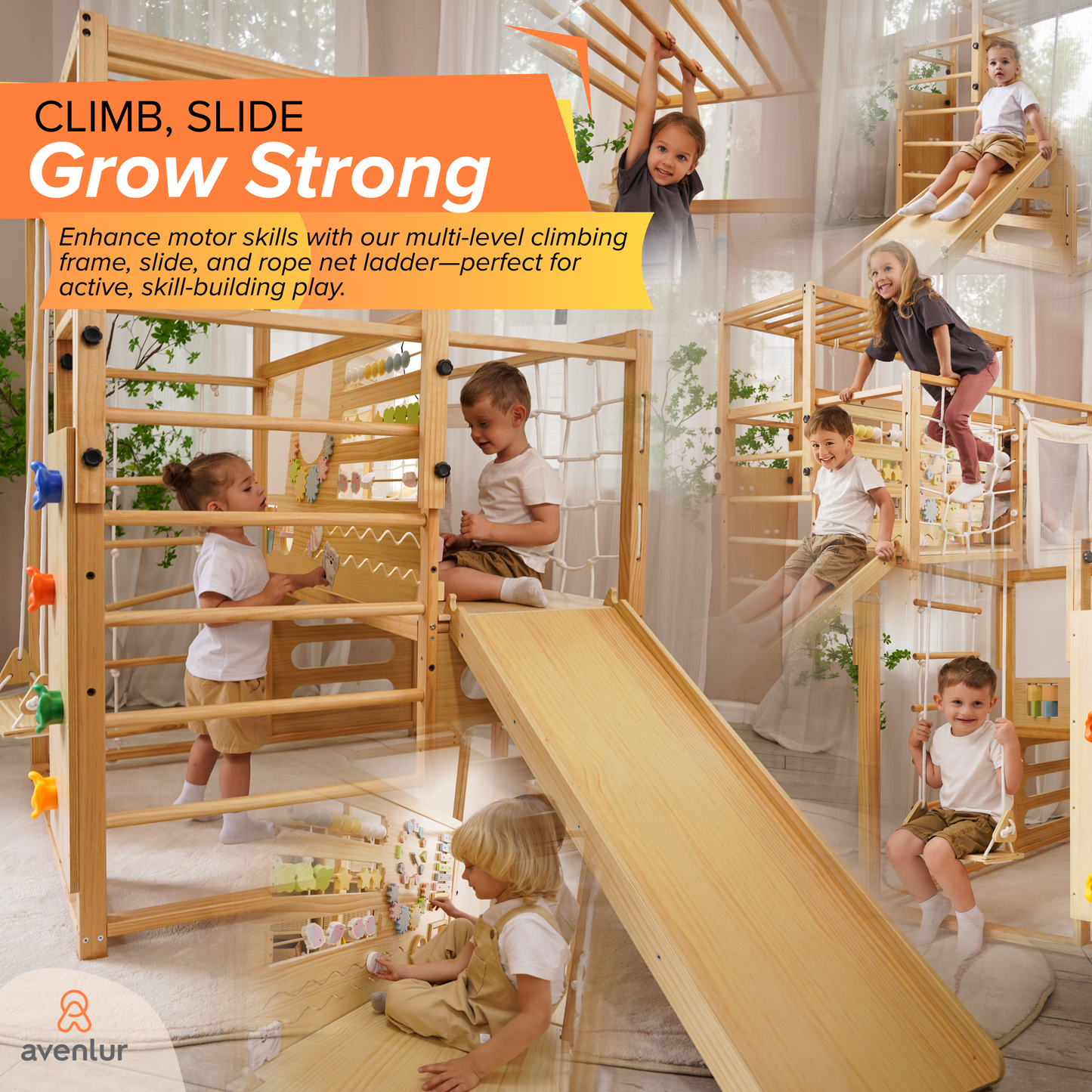 Alpine Adventure Indoor Play Gym – Climber, Slide & Kids Activity Set
