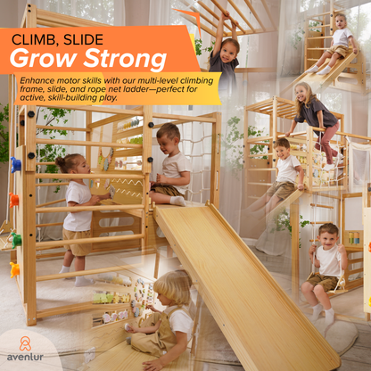 Alpine Adventure Indoor Play Gym – Climber, Slide & Kids Activity Set