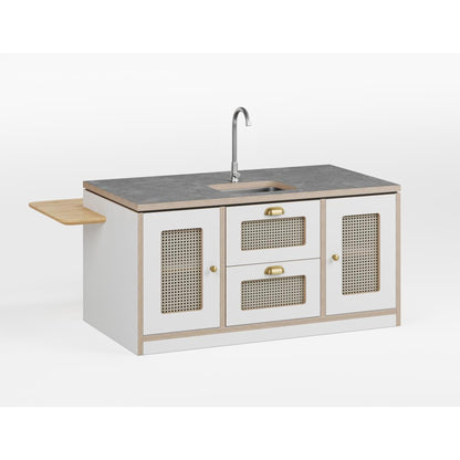 Macedon Breakfast Bar – Modern Play Island with Stools Included