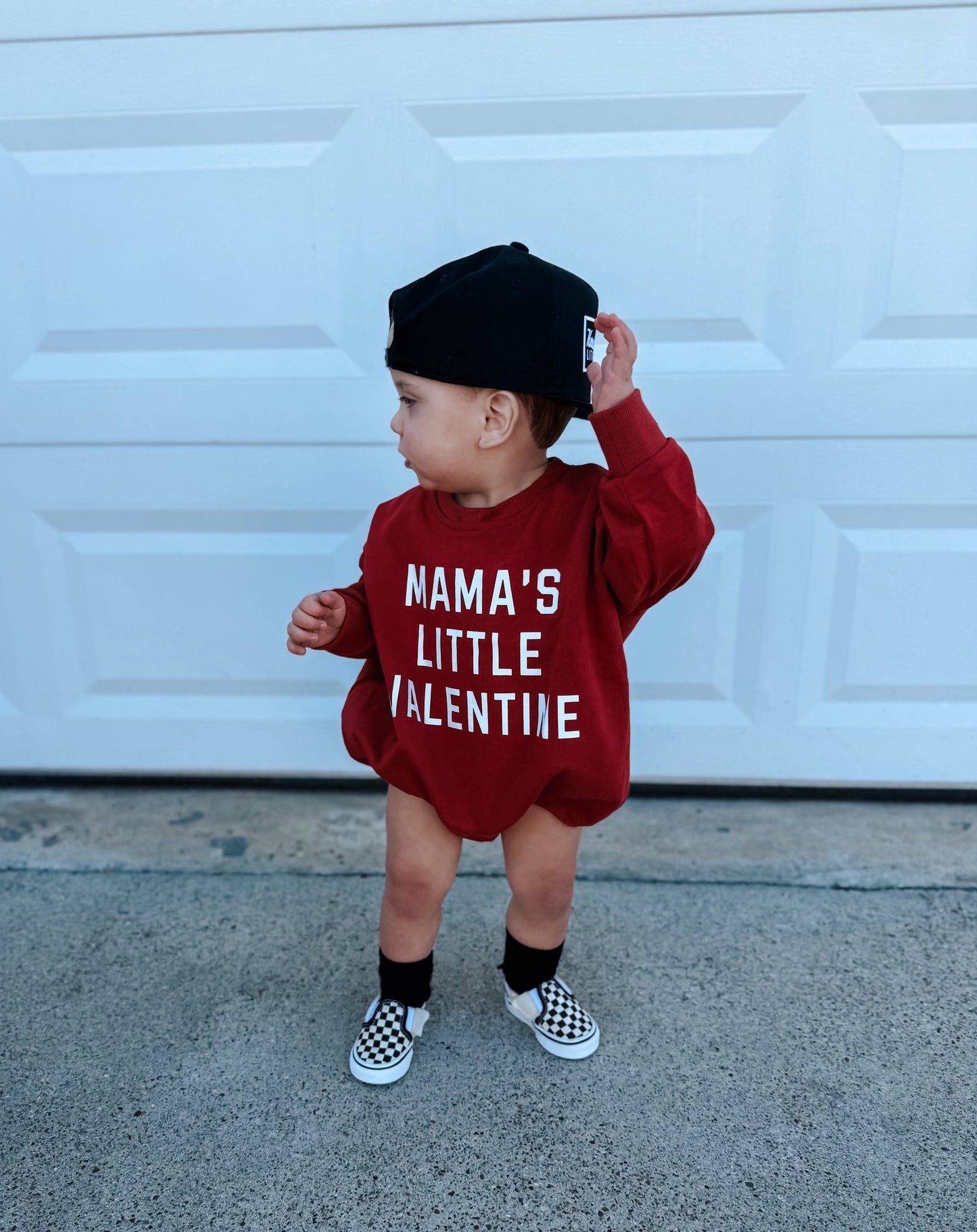 Mama's Little Valentine Sweatshirt Romper - more colors