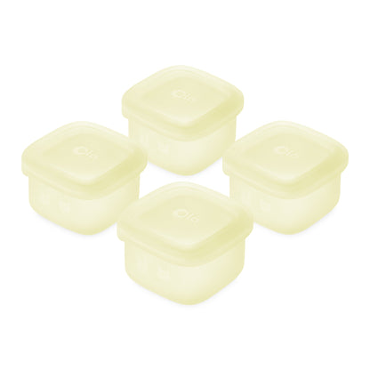 Silicone Baby Food Storage Containers, Freezer-Safe (4-Pack)